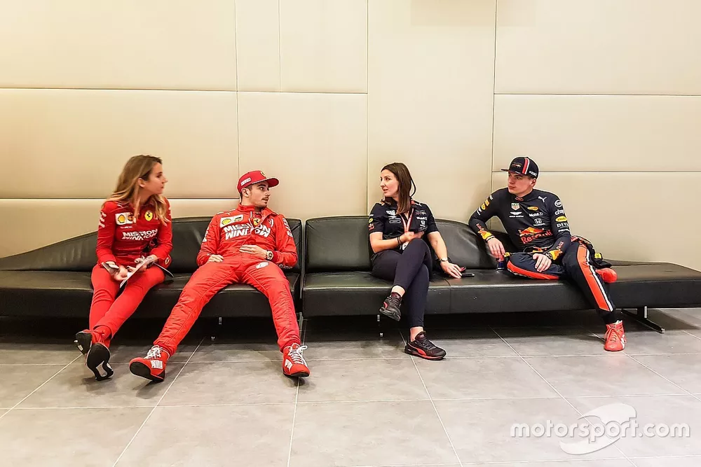 Charles Leclerc, Ferrari y 
Max Verstappen, Red Bull Racing