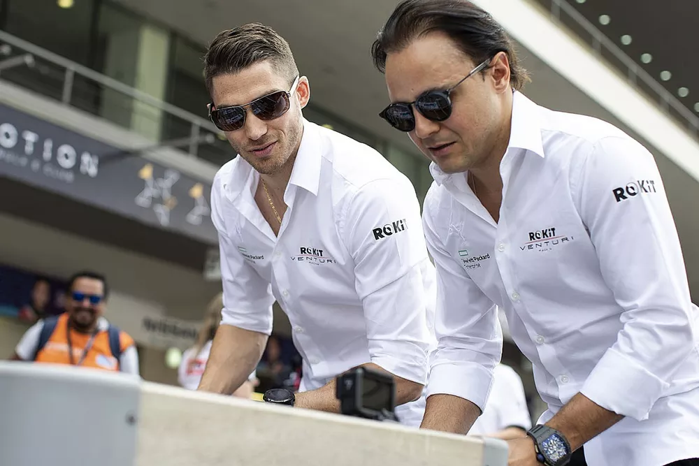 Edoardo Mortara, Venturi, Felipe Massa, Venturi play table football against the DS Techeetah drivers