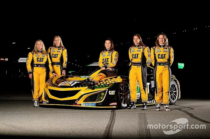 Jackie Heinricher, Katherine Legge, Ana Beatriz
, Simona De Silvestro, Christina Nielsen, Meyer Shank Racing 