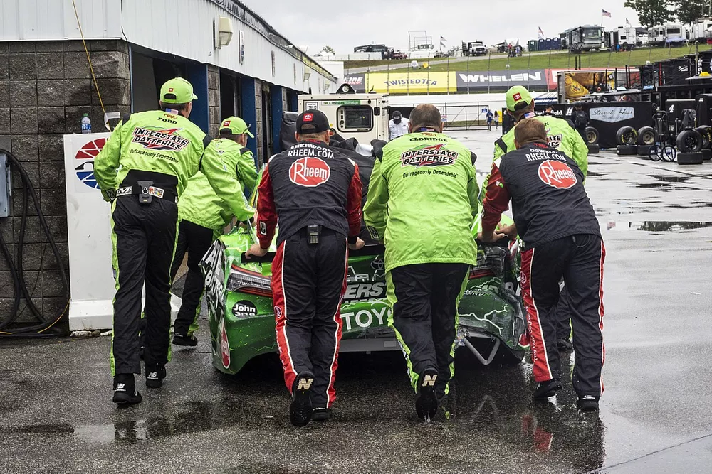 Kyle Busch, Joe Gibbs Racing, Toyota Camry after the wreck