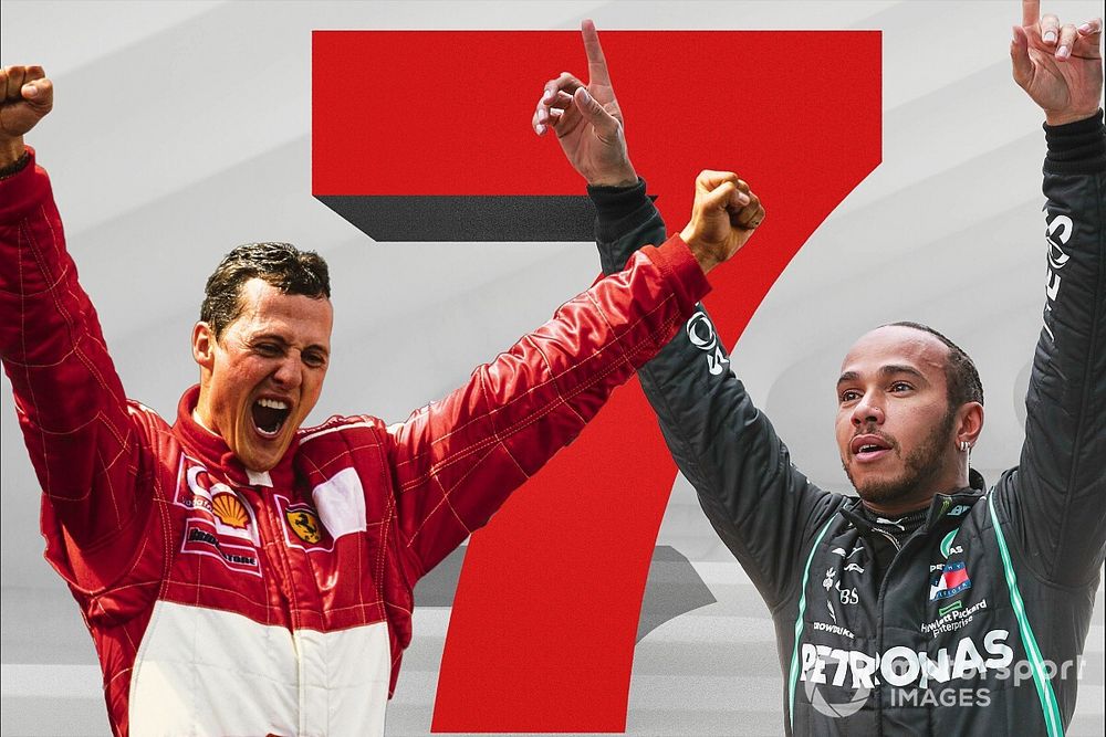Michael Schumacher, Lewis Hamilton 7 Campeonatos Mundiales
