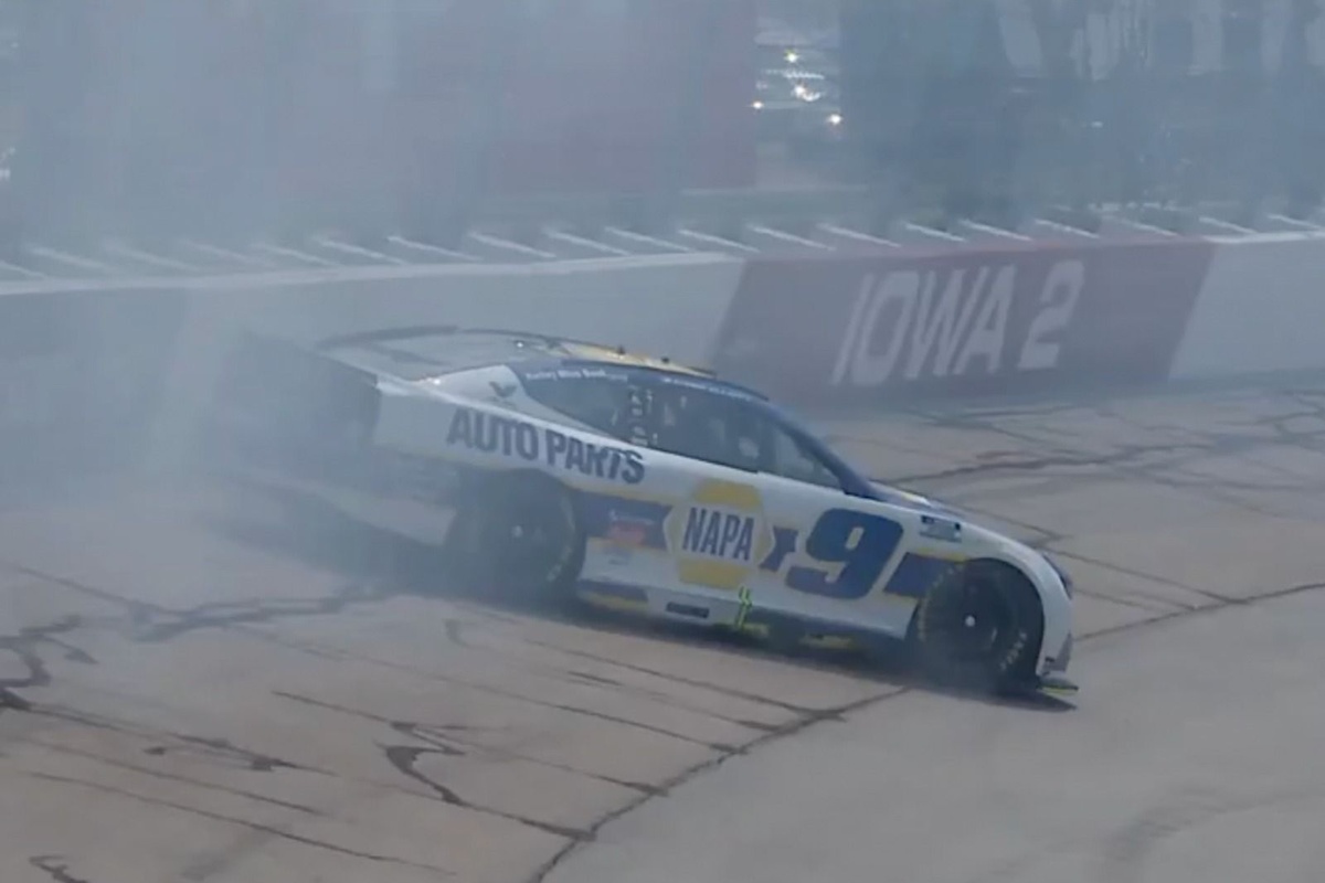 Chase Elliott Involved in Crash During NASCAR Cup Practice at Iowa
