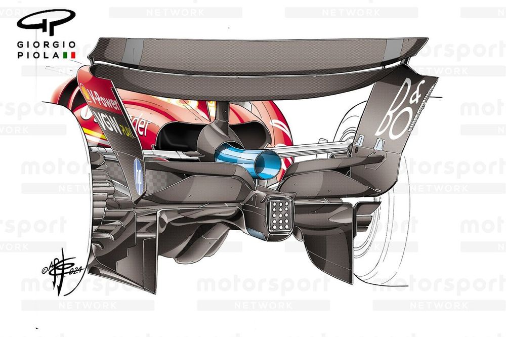 Difusor del Ferrari SF-24 en el GP de España