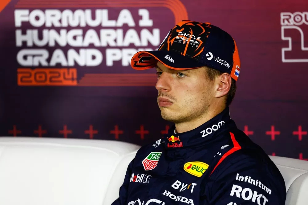 Max Verstappen, Red Bull Racing, in the qualifying press conference