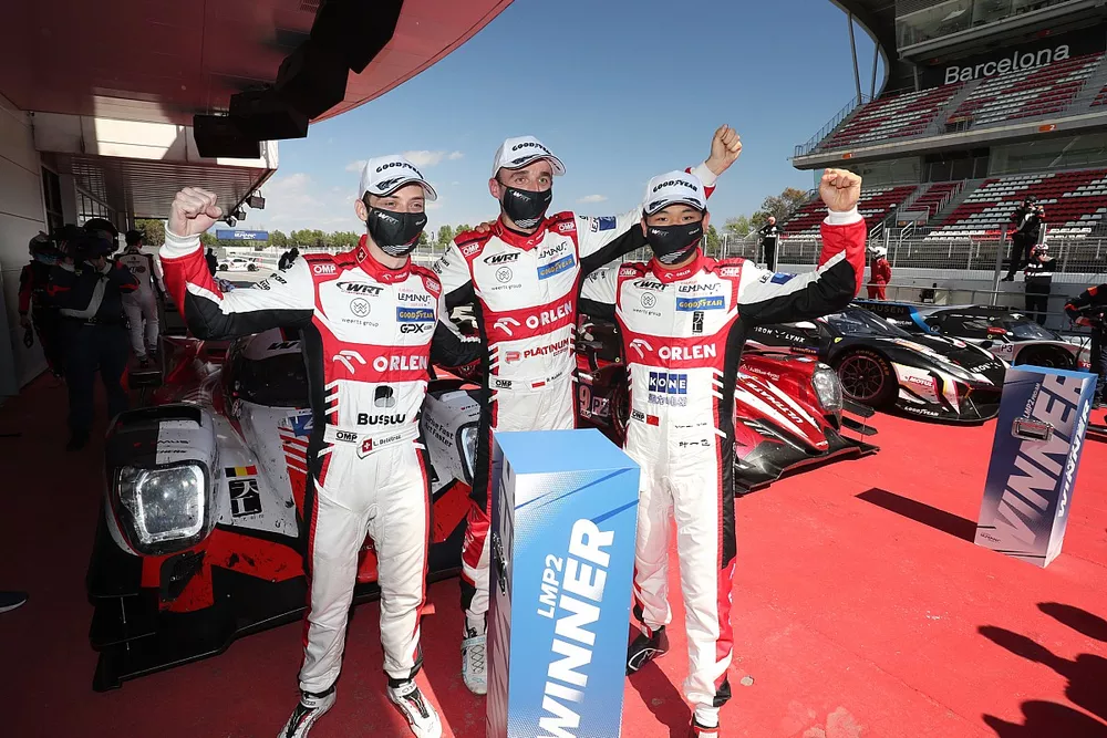 Race winner #41 Team WRT Oreca 07 - Gibson: Louis Del&eacute;traz, Robert Kubica, Yifei Ye