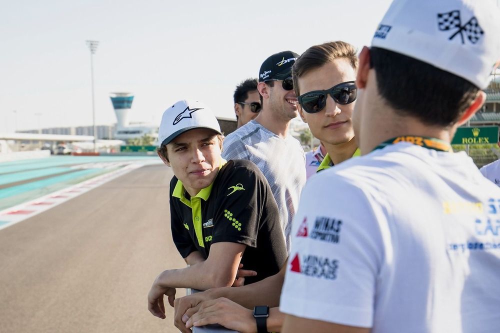 Norris y Palou en Abu Dhabi 2017 (F2)