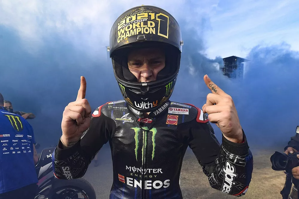 El campe&oacute;n del mundo Fabio Quartararo, Yamaha Factory Racing