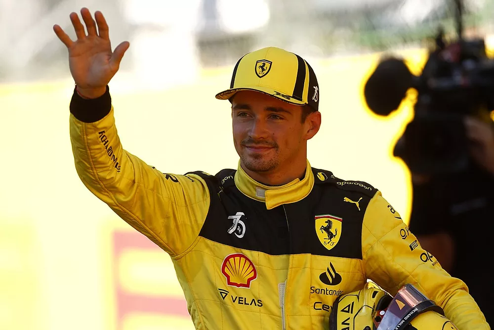 Polesitter Charles Leclerc, Ferrari