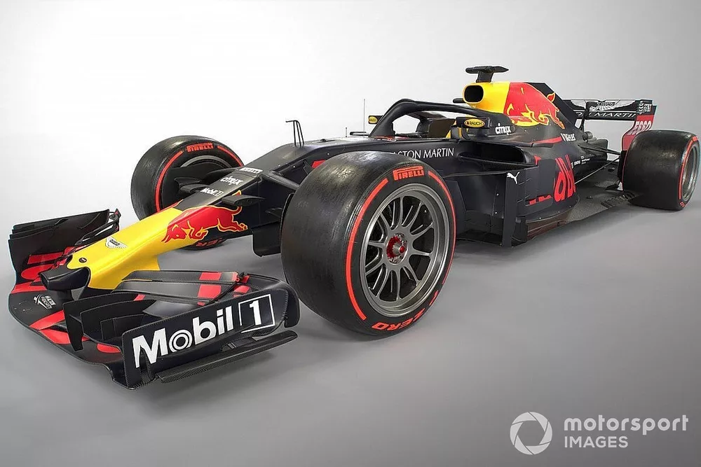 Red Bull Racing-bolide met 18 inch banden