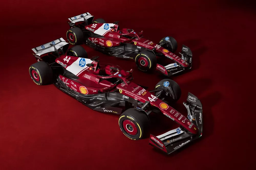 【パーツ確認済み】 2025 1/20 S-F1 SF-25 フェラーリ フェラーリ、2025年マシンのカラーリングを発表。新車SF-25のフロント