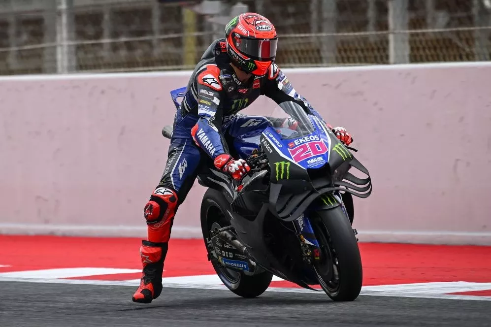 Fabio Quartararo, de Monster Energy Yamaha, en los entrenamientos de Barcelona