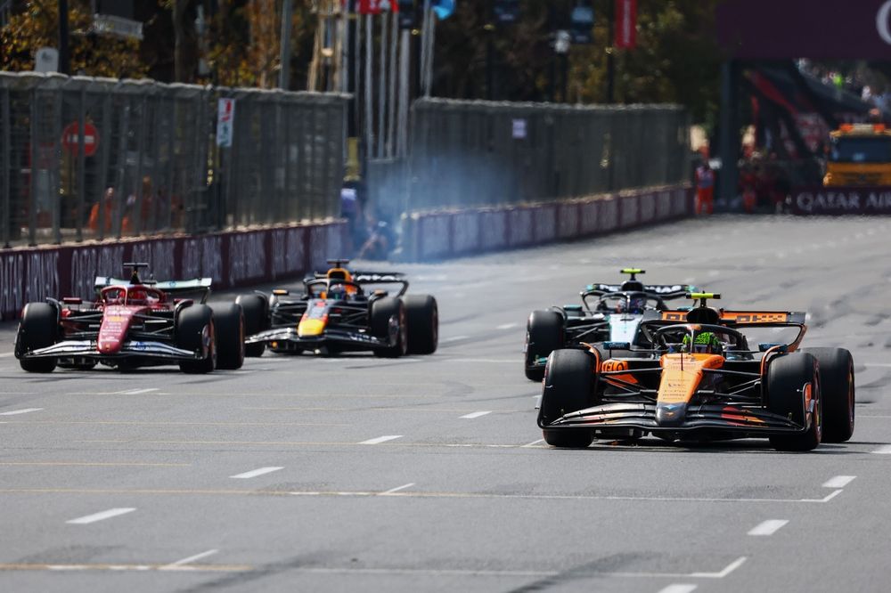 Charles Leclerc, Ferrari, Lando Norris, McLaren, Max Verstappen, Red Bull Racing, Andrea Kimi Antonelli, Mercedes