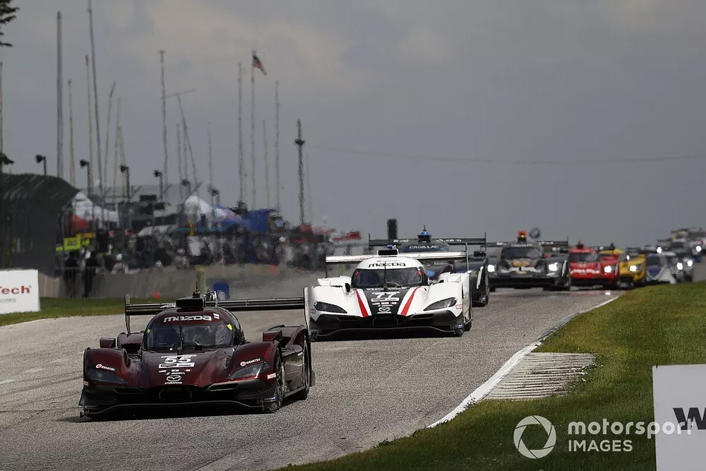#55 Mazda Team Joest Mazda DPi, DPi: Jonathan Bomarito, Harry Tincknell, #77 Mazda Team Joest Mazda DPi, DPi: Oliver Jarvis, Tristan Nunez