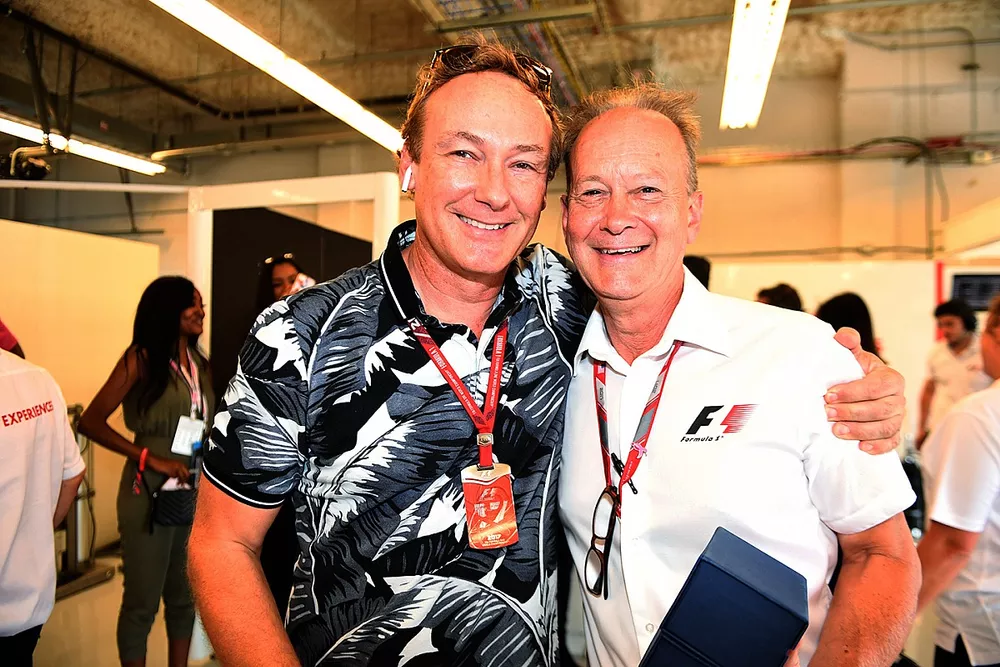 Bertrand Gachot, in the F1 Experiences 2-Seater garage