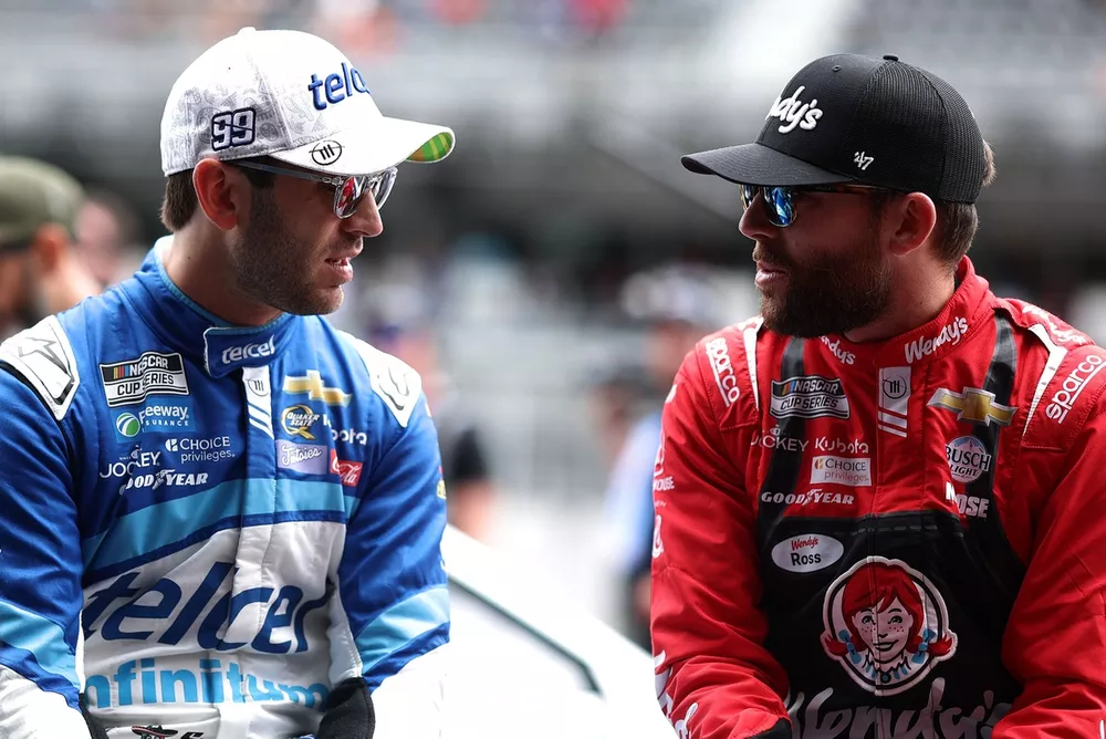 Daniel Suarez (left) and Ross Chastain (right), Trackhouse Racing Chevrolet