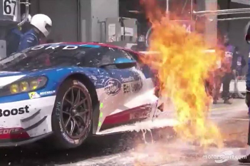 So erlebte Ford-Pilot Andy Priaulx das Feuer beim Boxenstopp