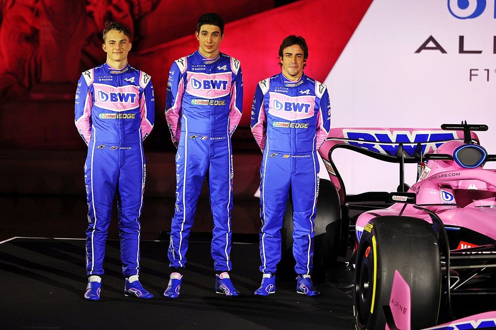 Fernando Alonso, Esteban Ocon, Oscar Piastri, Alpine