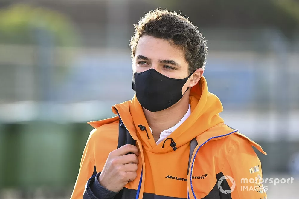 Lando Norris, McLaren arrives