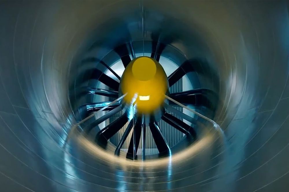 O ventilador de um t&uacute;nel de vento da F1