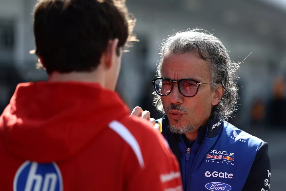 Charles Leclerc, Ferrari, Laurent Mekies, Red Bull Racing Team Principal