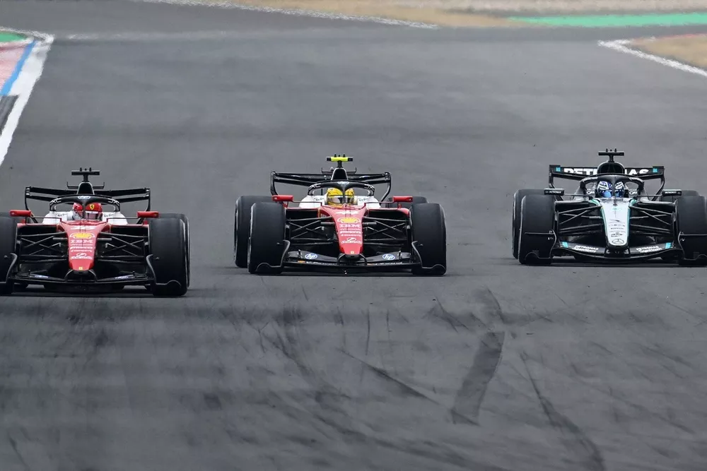 Charles Leclerc, Ferrari, Lewis Hamilton, Ferrari, George Russell, Mercedes