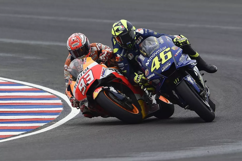 Accidente de Marc M&aacute;rquez, Repsol Honda Team y Valentino Rossi, Yamaha Factory Racing