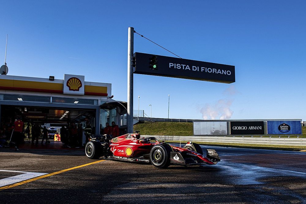 Carlos Sainz, Ferrari F1-75, prueba de neumáticos en Fiorano