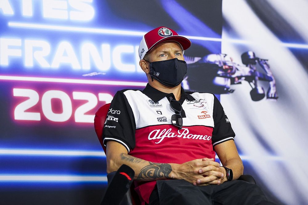 Kimi Raikkonen, Alfa Romeo Racing en la conferencia de prensa