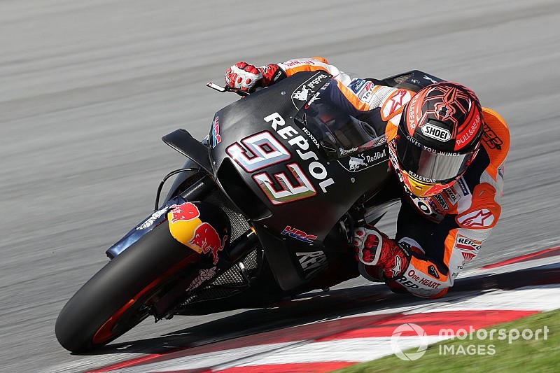 Márquez, el más rápido en el estreno de la pretemporada pese las molestias en el hombro