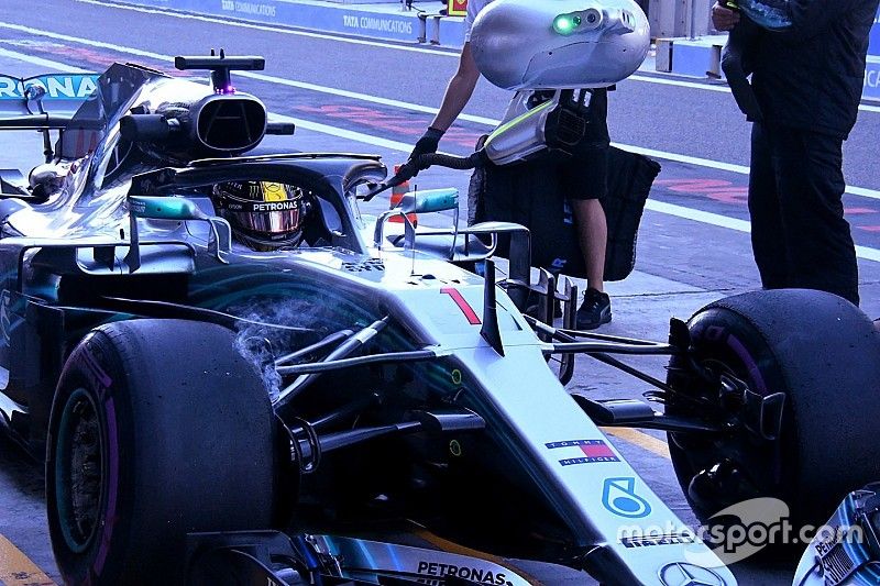 Lewis Hamilton, Mercedes AMG F1, detalle t&eacute;cnico