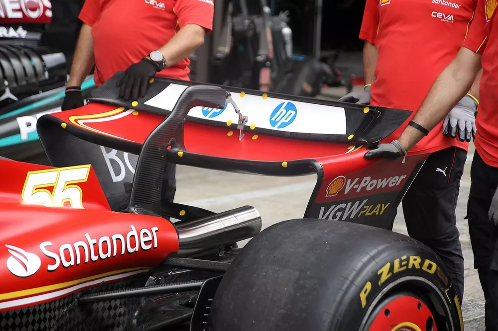 Ferrari SF-24 detalle del aler&oacute;n trasero