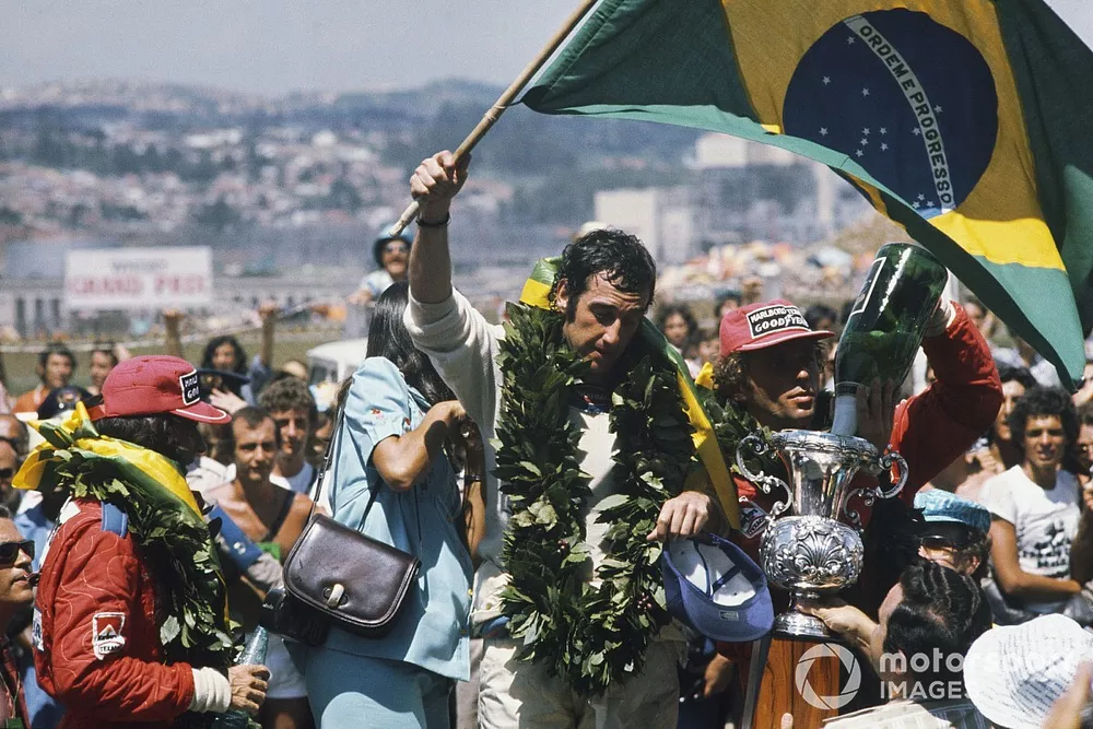 Race winner Carlos Pace, Brabham Ford