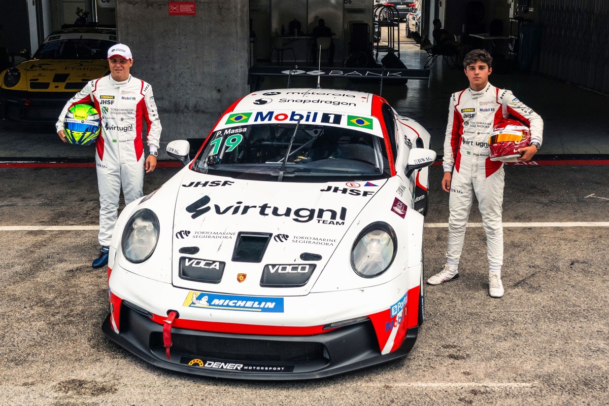 Porsche Cup: Felipe Massa e filho Pipo vão dividir o mesmo cockpit pela primeira vez