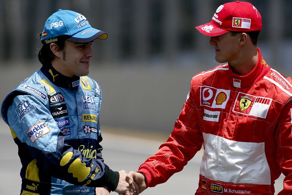 Fernando Alonso and Michael Schumacher