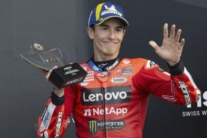 MotoGP - Márquez sobre pódio em Silverstone: 'Tive sorte com a bandeira vermelha'