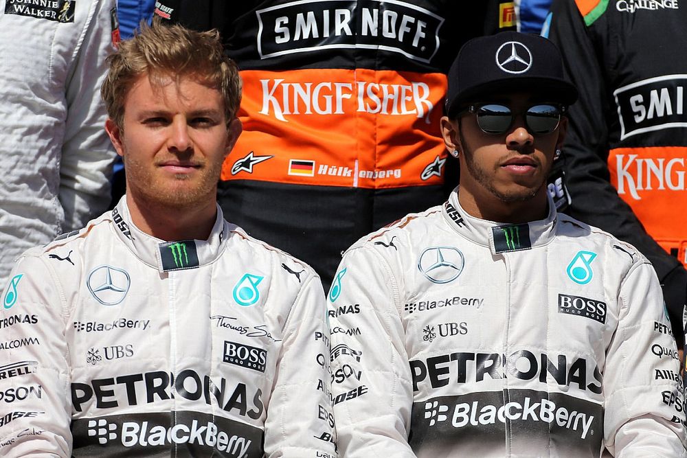 Nico Rosberg, Mercedes AMG F1 Team and Lewis Hamilton, Mercedes AMG F1 Team
