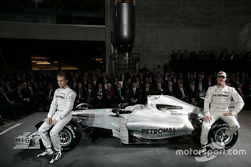 Nico Rosberg y Michael Schumacher