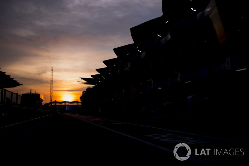 Sun rises at the Sepang Circuit