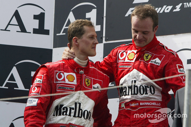 1. Michael Schumacher, Ferrari; 2. Rubens Barrichello, Ferrari