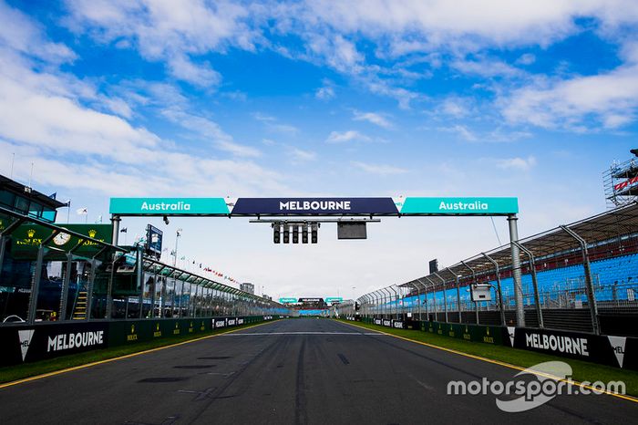 La recta de meta del circuito de Melbourne