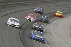 Chase Elliott, Hendrick Motorsports Chevrolet, Martin Truex Jr., Furniture Row Racing Toyota and Brad Keselowski, Team Penske Ford