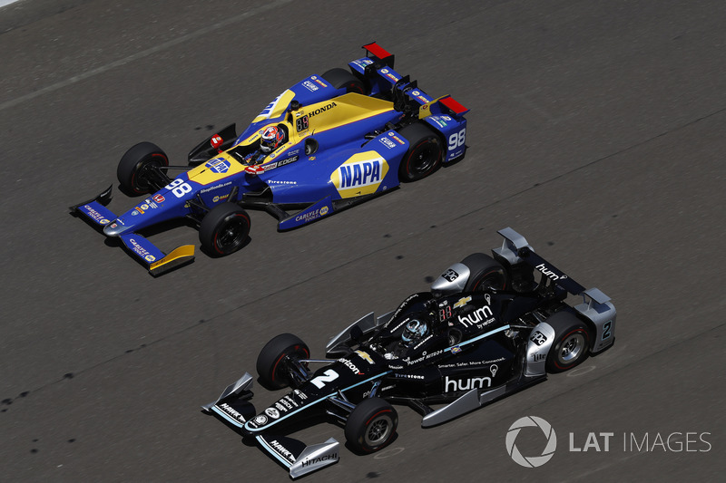 Josef Newgarden, Team Penske Chevrolet, Alexander Rossi, Herta - Andretti Autosport Honda