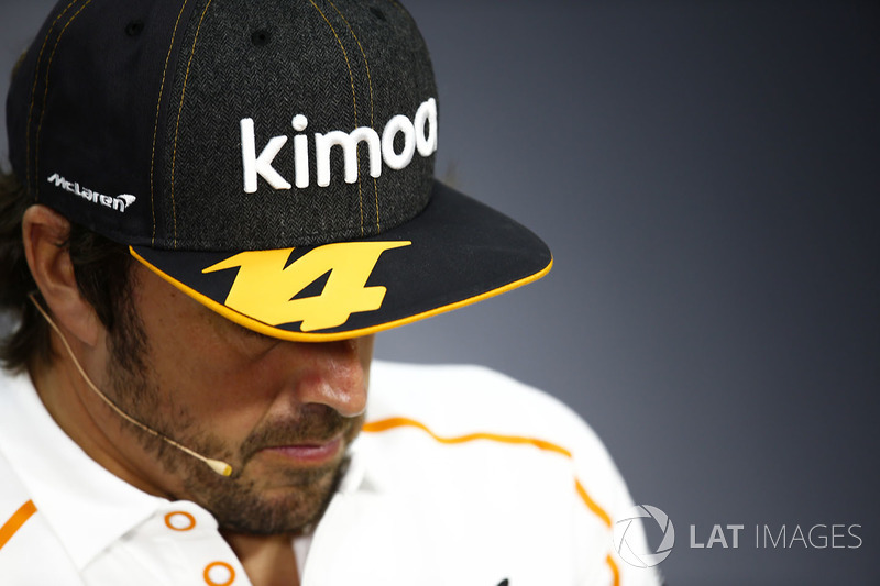 Fernando Alonso, McLaren, in the press conference