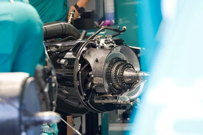 Detalle del tambor de freno del Aston Martin AMR23