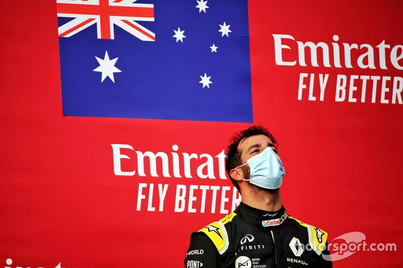 Podio: tercer lugar Daniel Ricciardo, Renault F1 Team