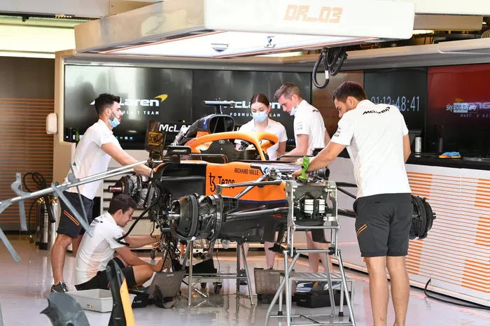 Detalle del McLaren MCL35M