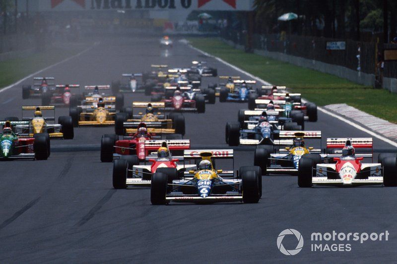 Arrancada Ricardo Patrese, Williams FW13B 