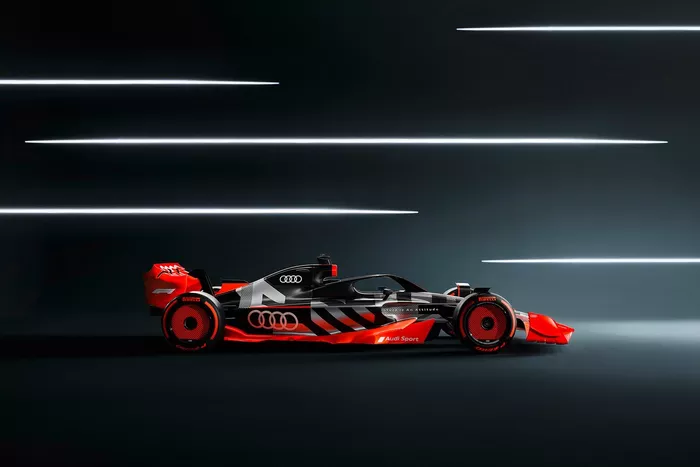 La monoplace de présentation de l'annonce Audi F1