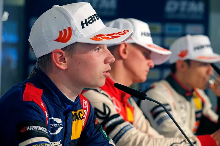 Conferenza stampa, Robert Shwartzman, PREMA Theodore Racing Dallara F317 - Mercedes-Benz, Mick Schumacher, PREMA Theodore Racing Dallara F317 - Mercedes-Benz, Alex Palou, Hitech Bullfrog GP Dallara F317 - Mercedes-Benz