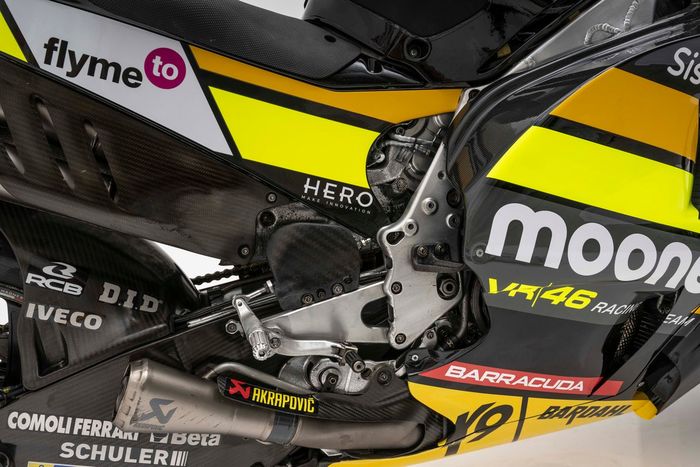 Detalle de la moto del VR46 Racing Team